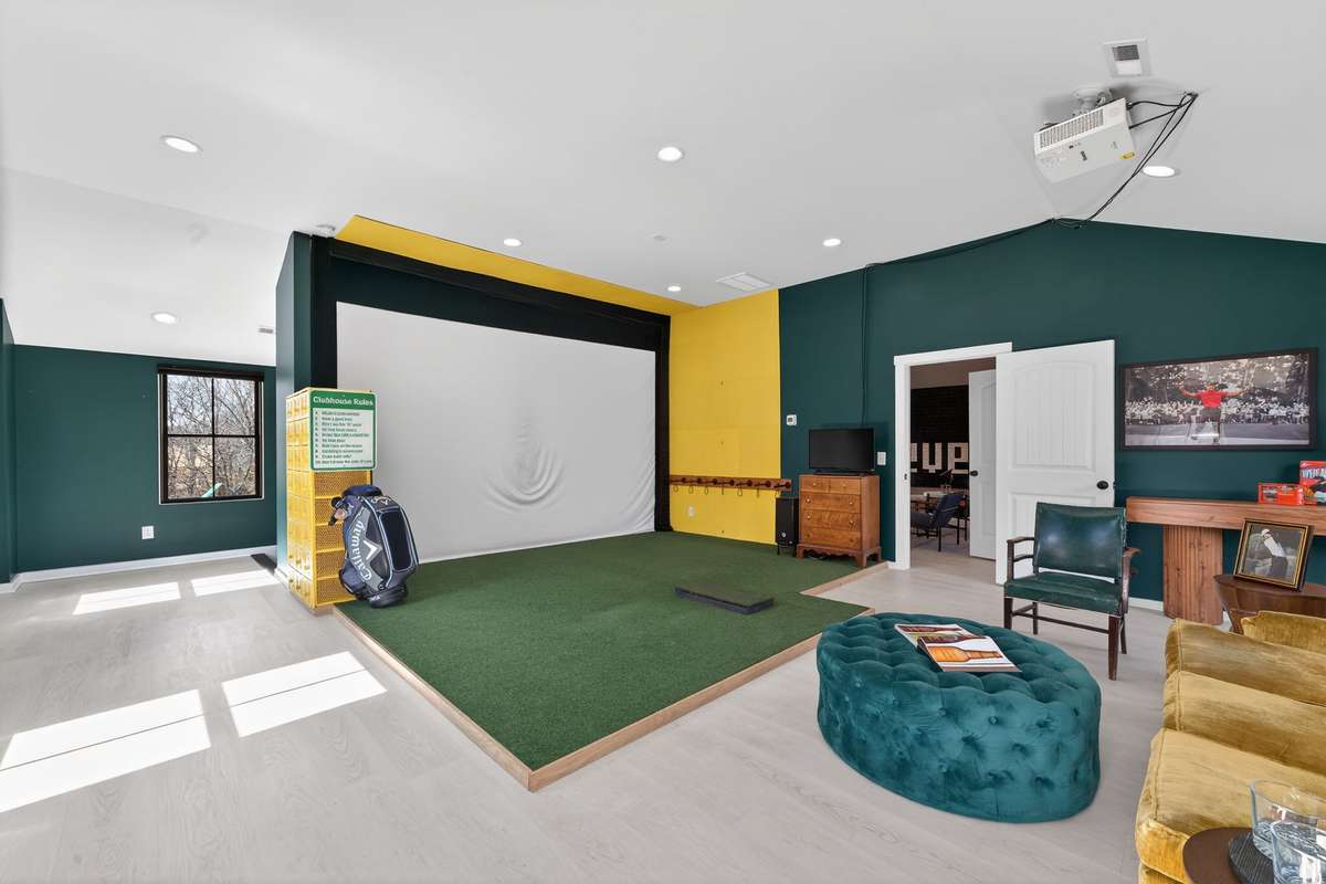 Behind Screen is a fully ready wall -ready for your own built in kitchenette