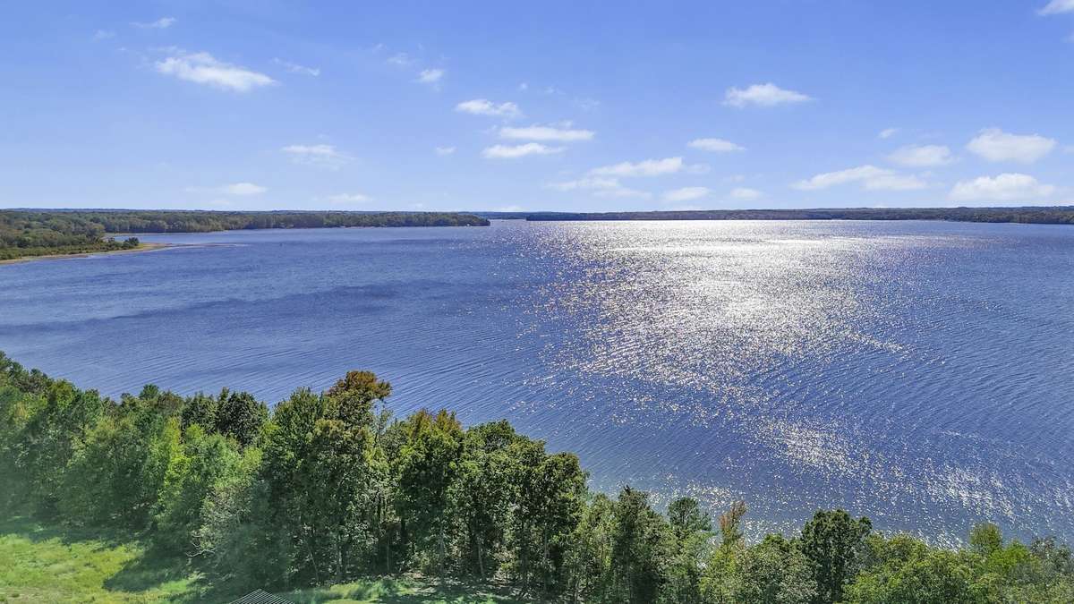 Aerial lake view
