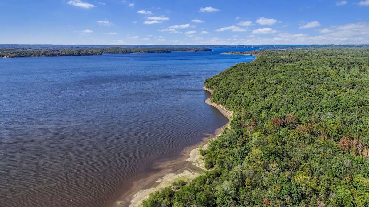 Aerial lake view