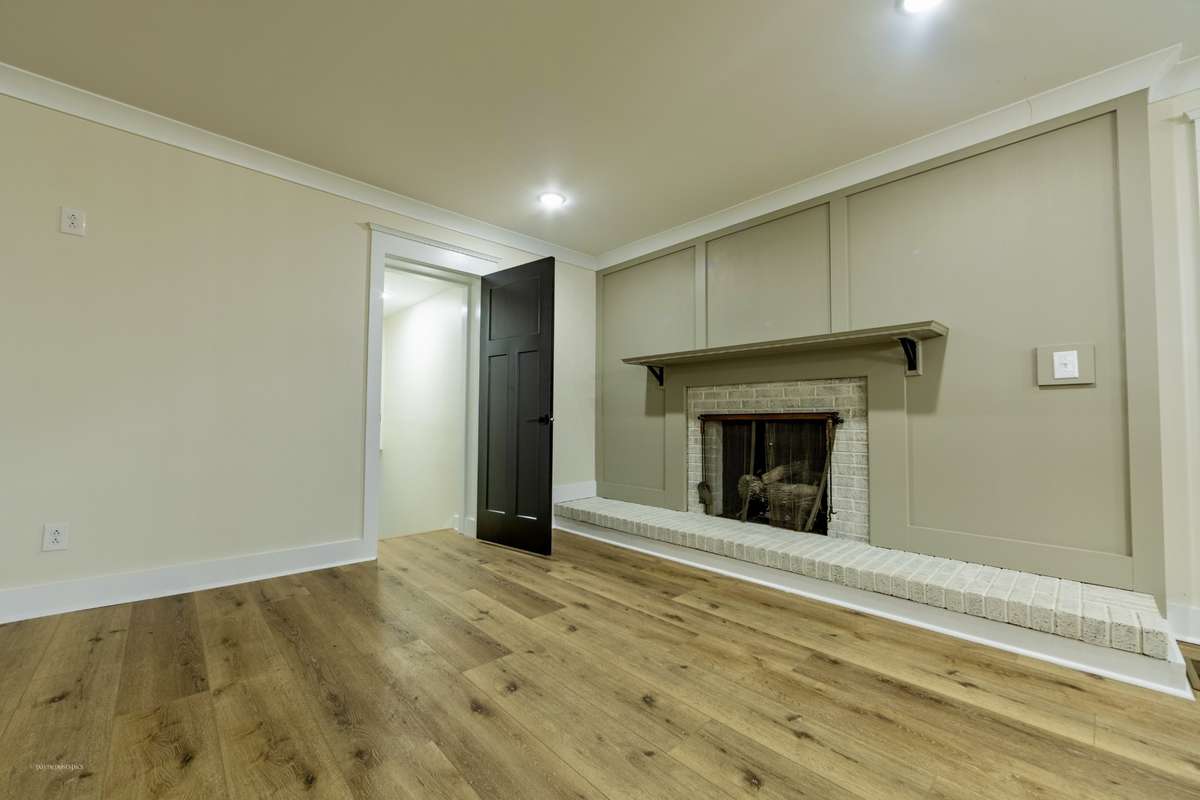 Gas fireplace in living room