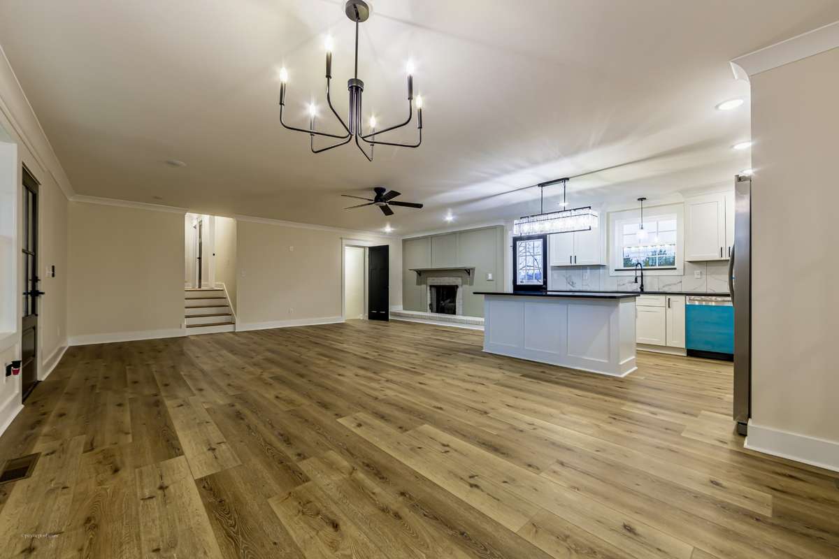 Open floor plan on main level