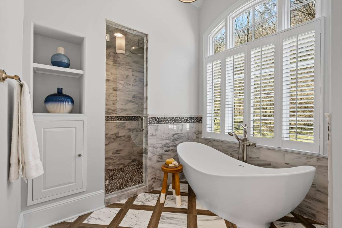 A private sanctuary with heated floor in the bath- luxury at its finest.