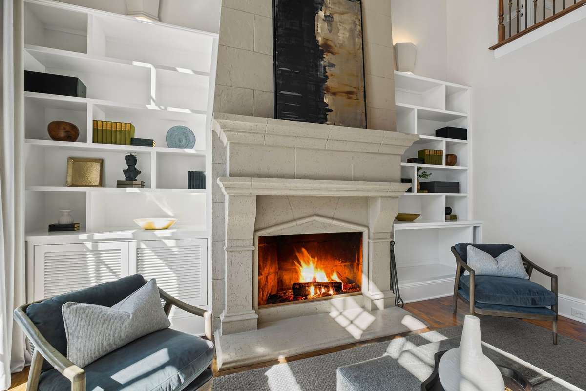 Cozy up by one of multiple fireplaces.