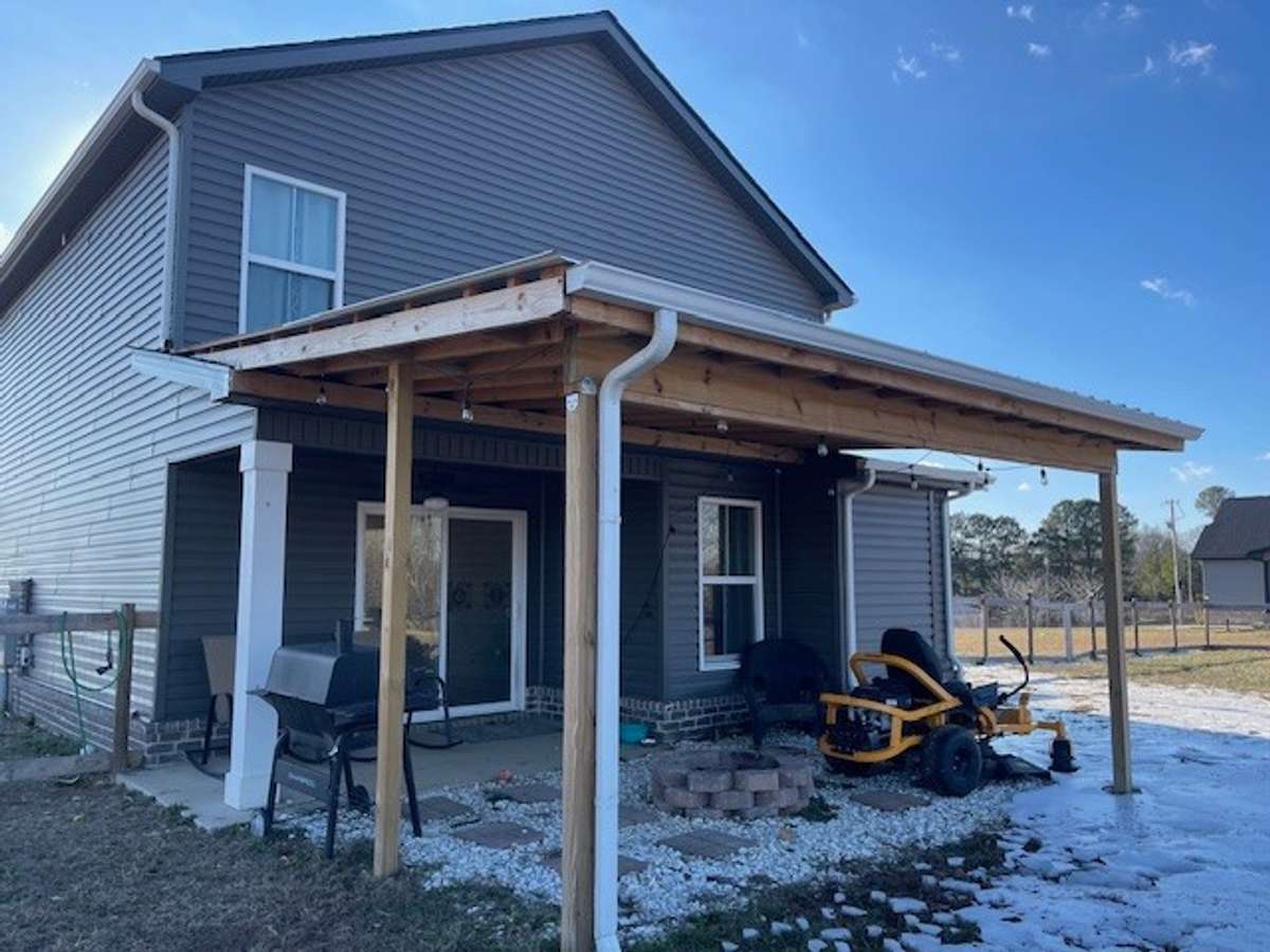 Covered back patio
