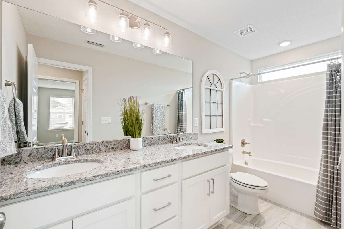 Photos from a staged model home listing