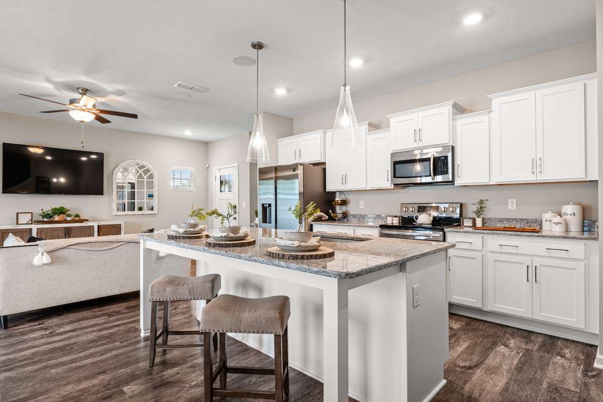 Photos from a staged model home listing