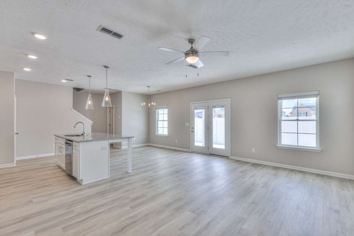 Open Living Room/ Kitchen