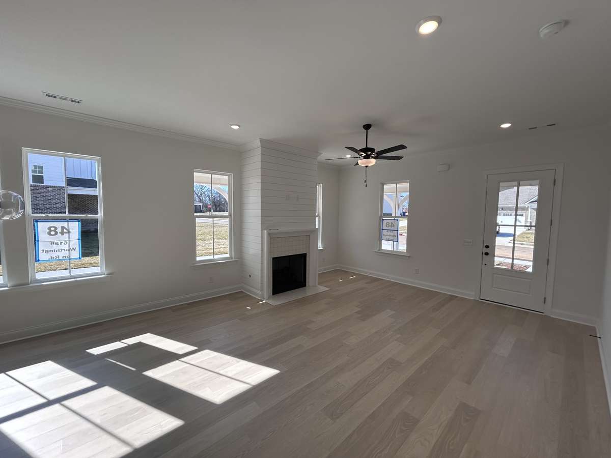 Beautiful open floor plan with 10 foot ceilings throughout the first floor