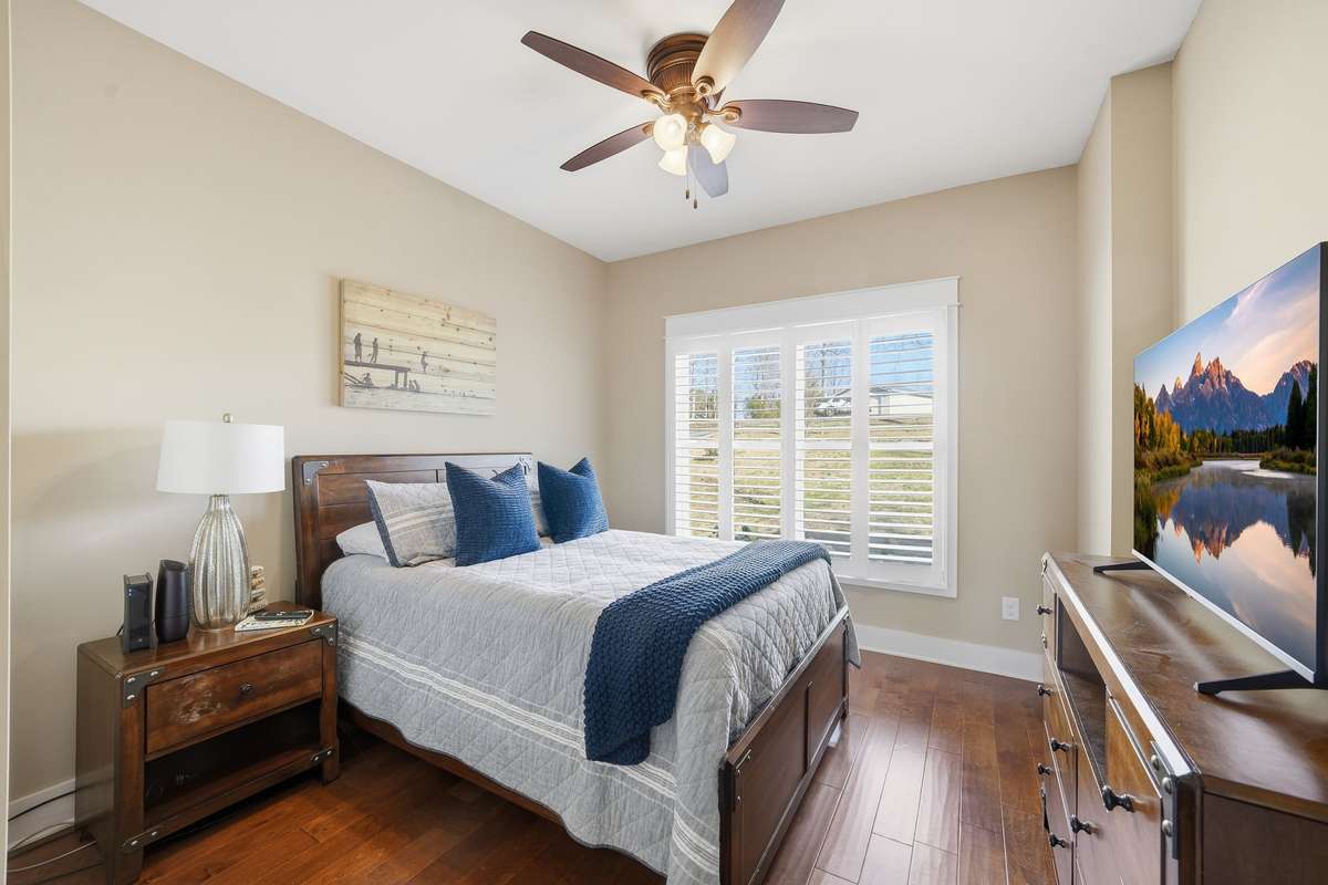 Main floor bedroom with large closet