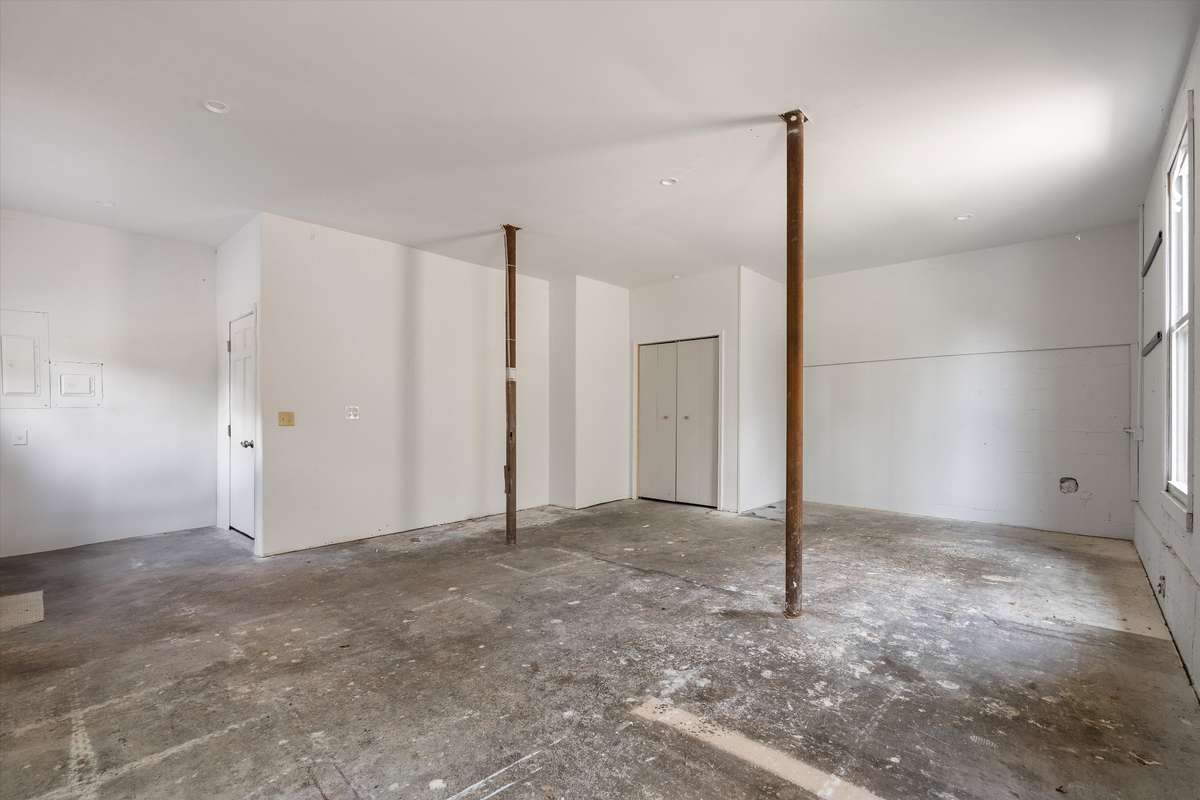 Partially finished basement with endless possibilities.