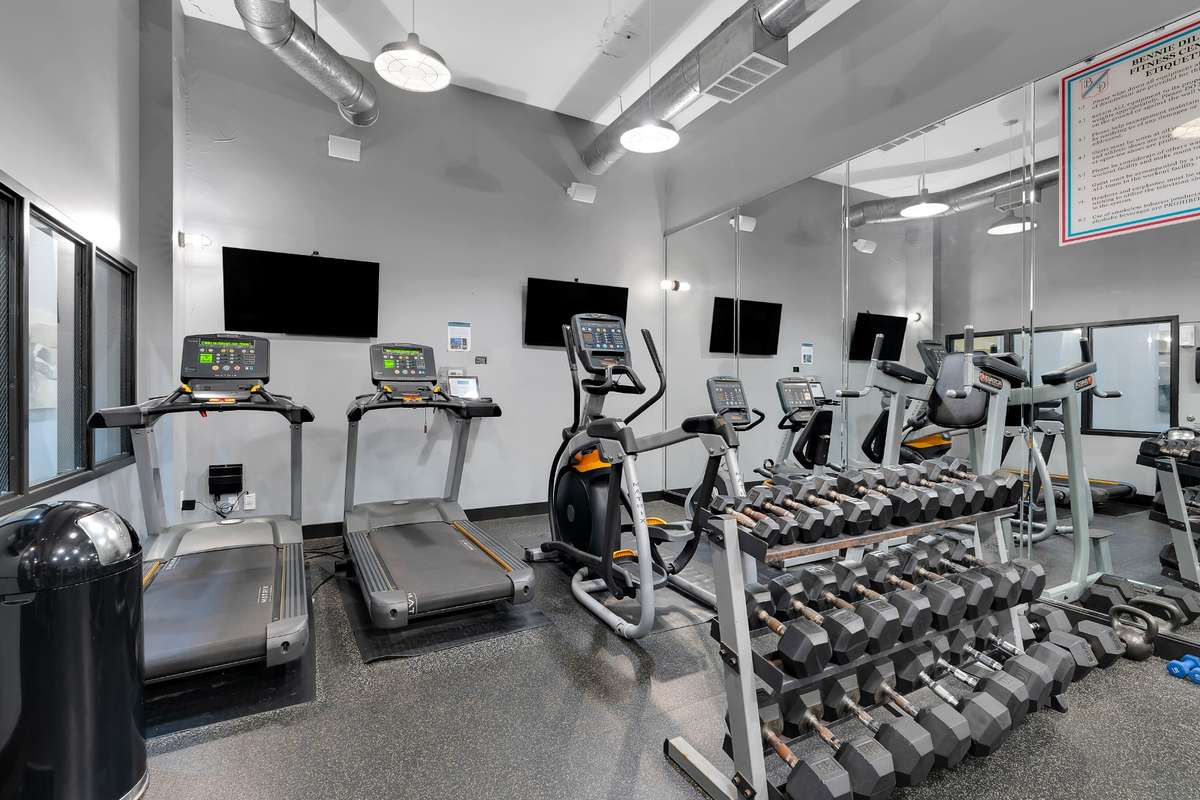 Well equipped fitness center