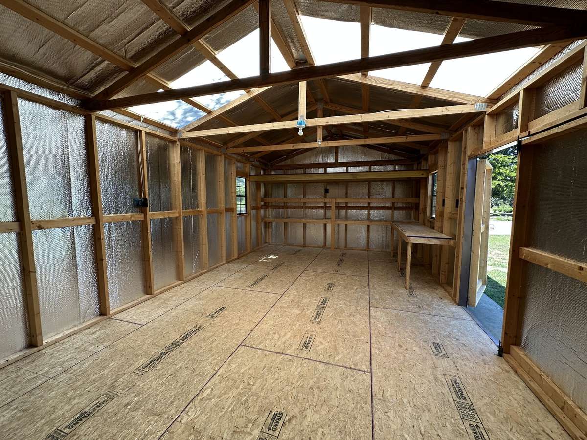 Interior of storage building