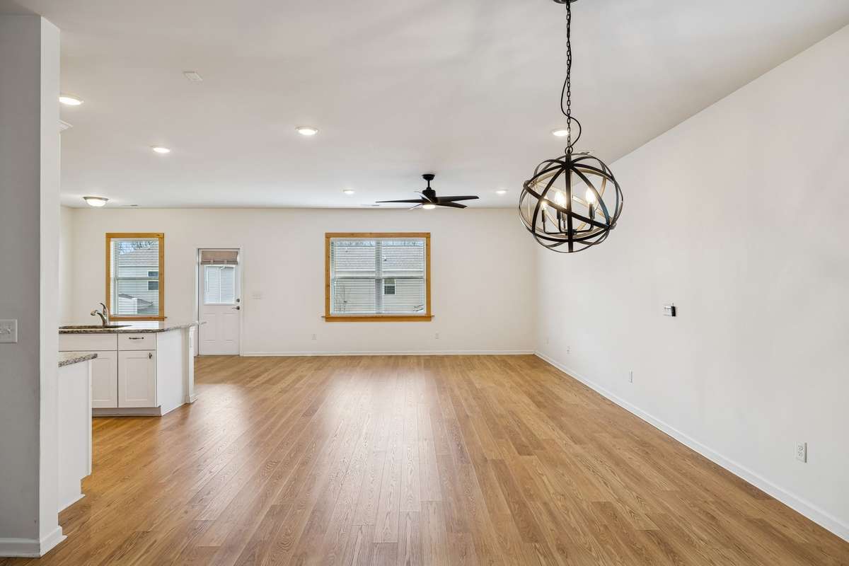 Notice the upgraded light fixture and ceiling fan.