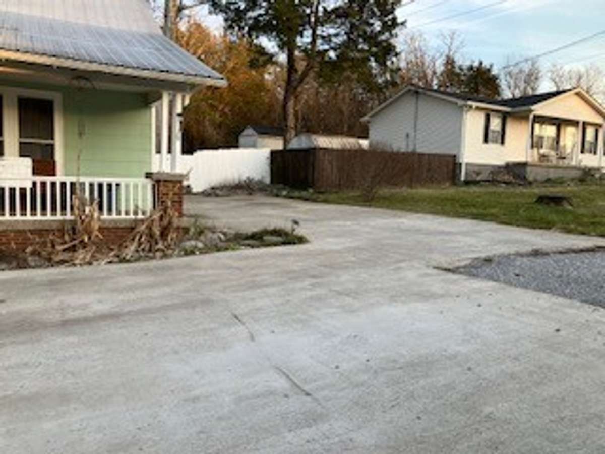 Concrete drive and parking pad