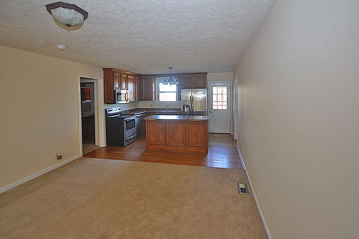 View of the kitchen from the dining room