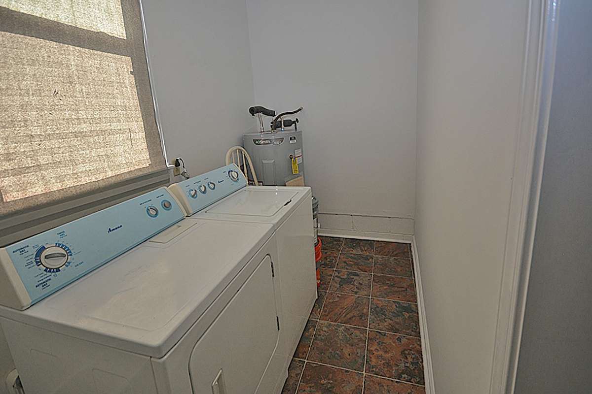 The washer and dryer stay as well.