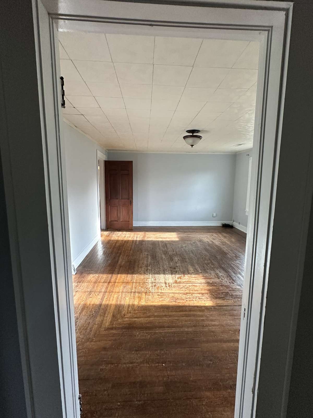 From the front door, facing the living room