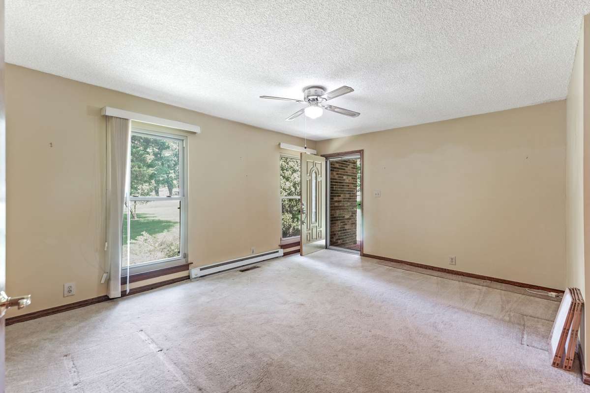 Apartment living room with separate entrance.