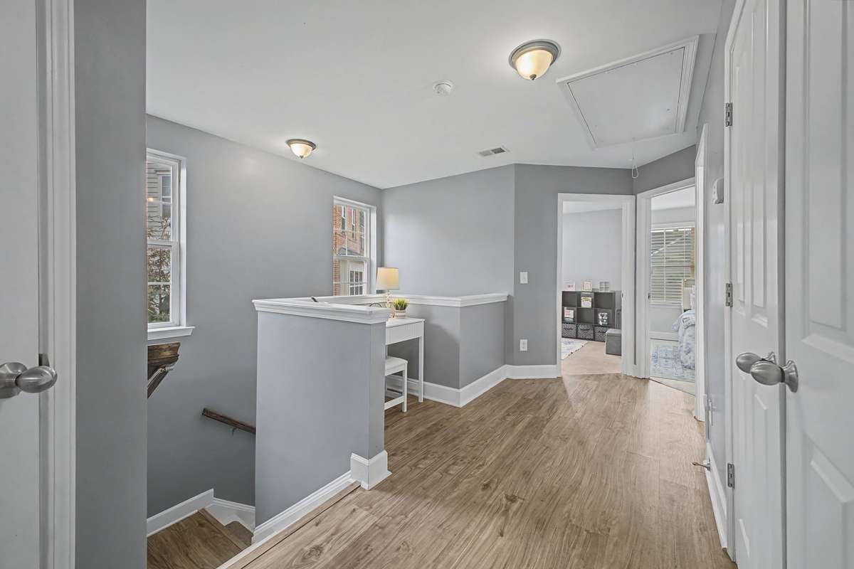 The 3rd floor features 3 bedrooms, laundry room and office/flex space