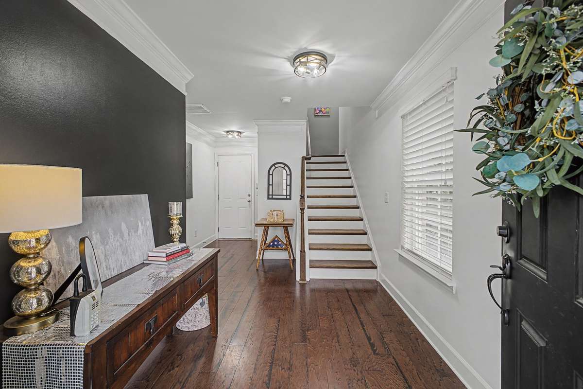 Beautiful entry with hardwood floors