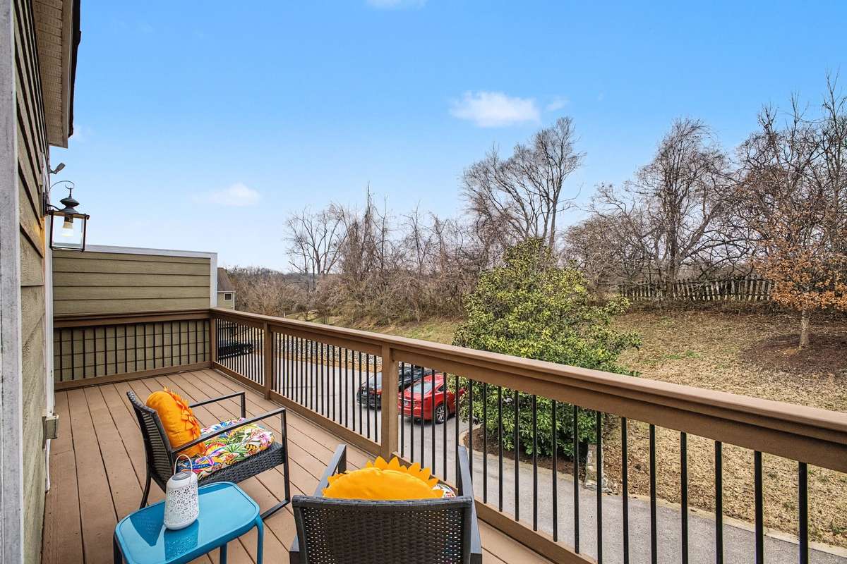 When the trees are in bloom, you have a secluded wooded view