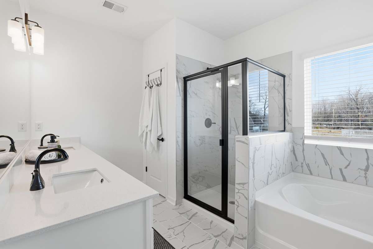 Double sink, upgraded fixtures.