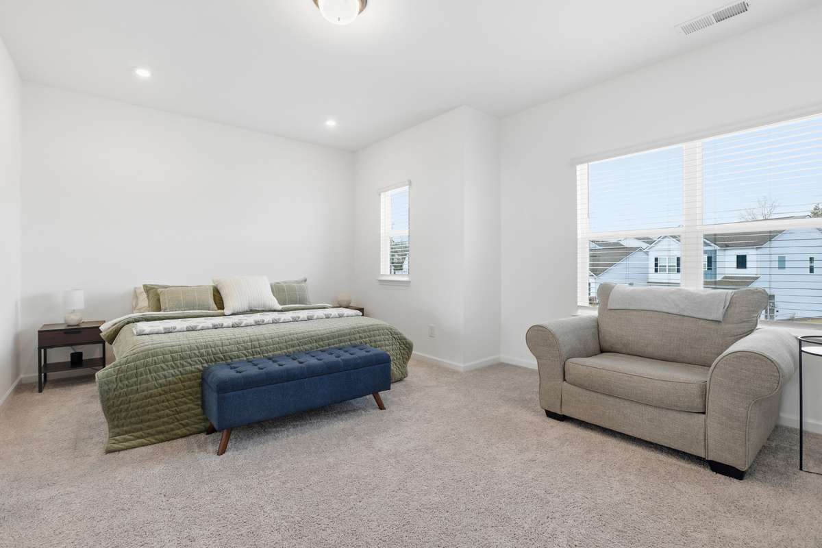 Primary bedroom is super huge!