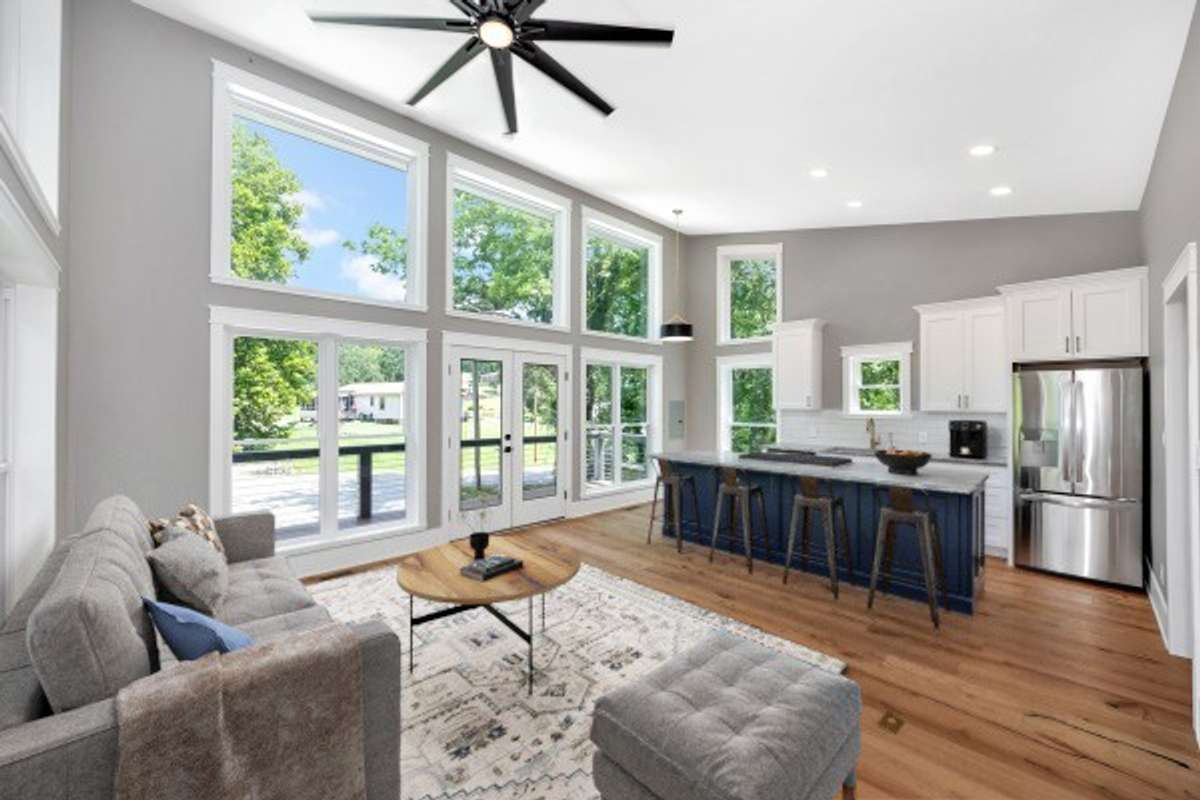 Virtually Staged - upstairs unit Great Room