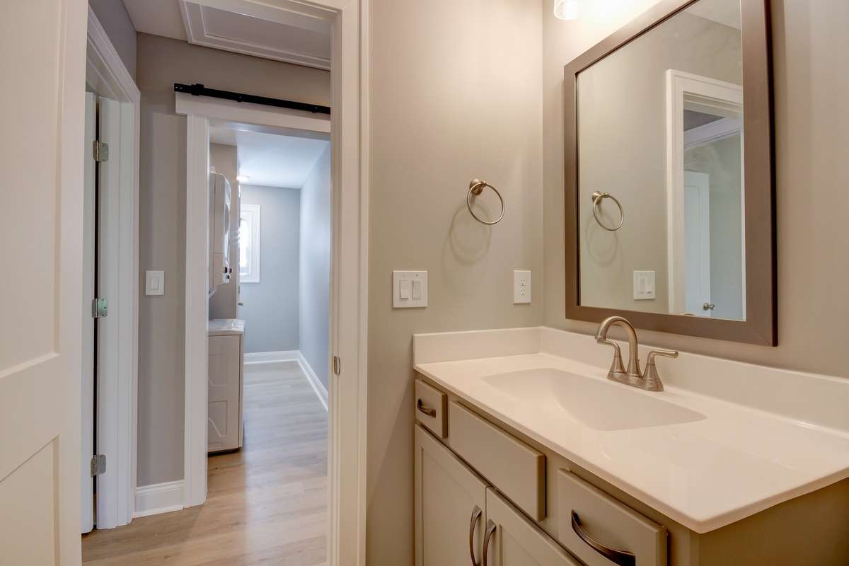 Upstairs powder room