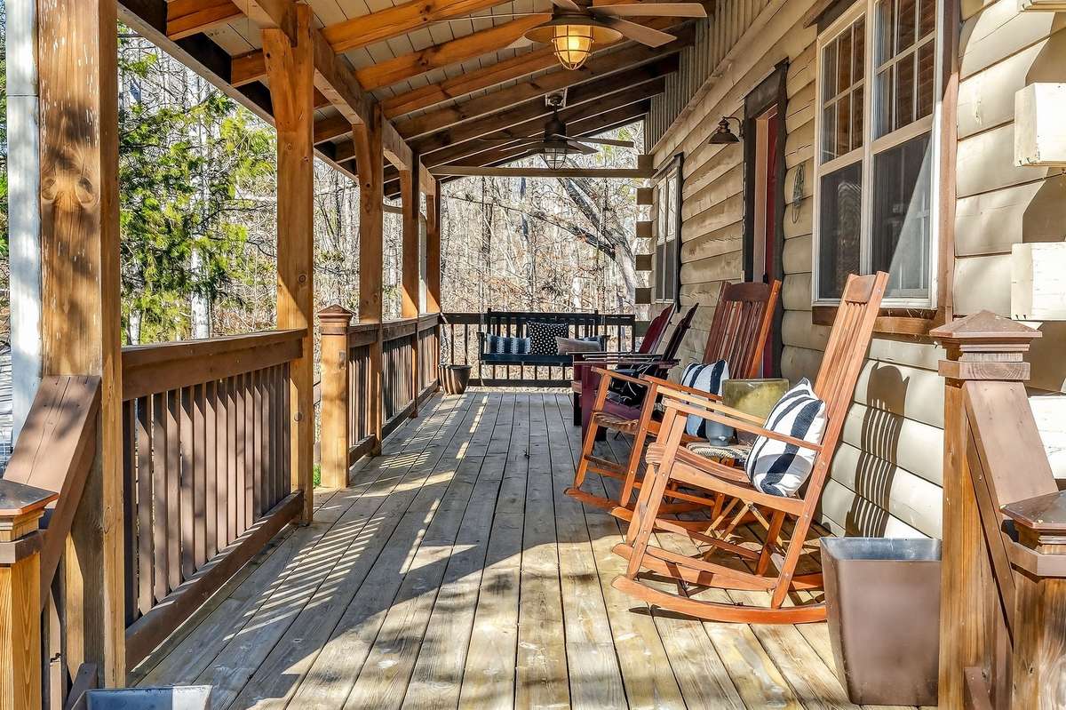 Welcoming covered front porch