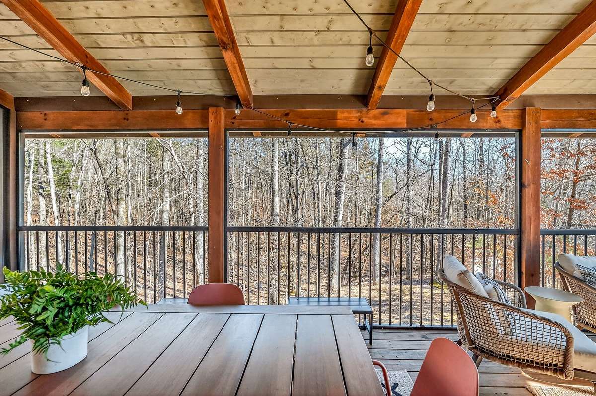 Rear tree line provides a natural barrier of privacy.