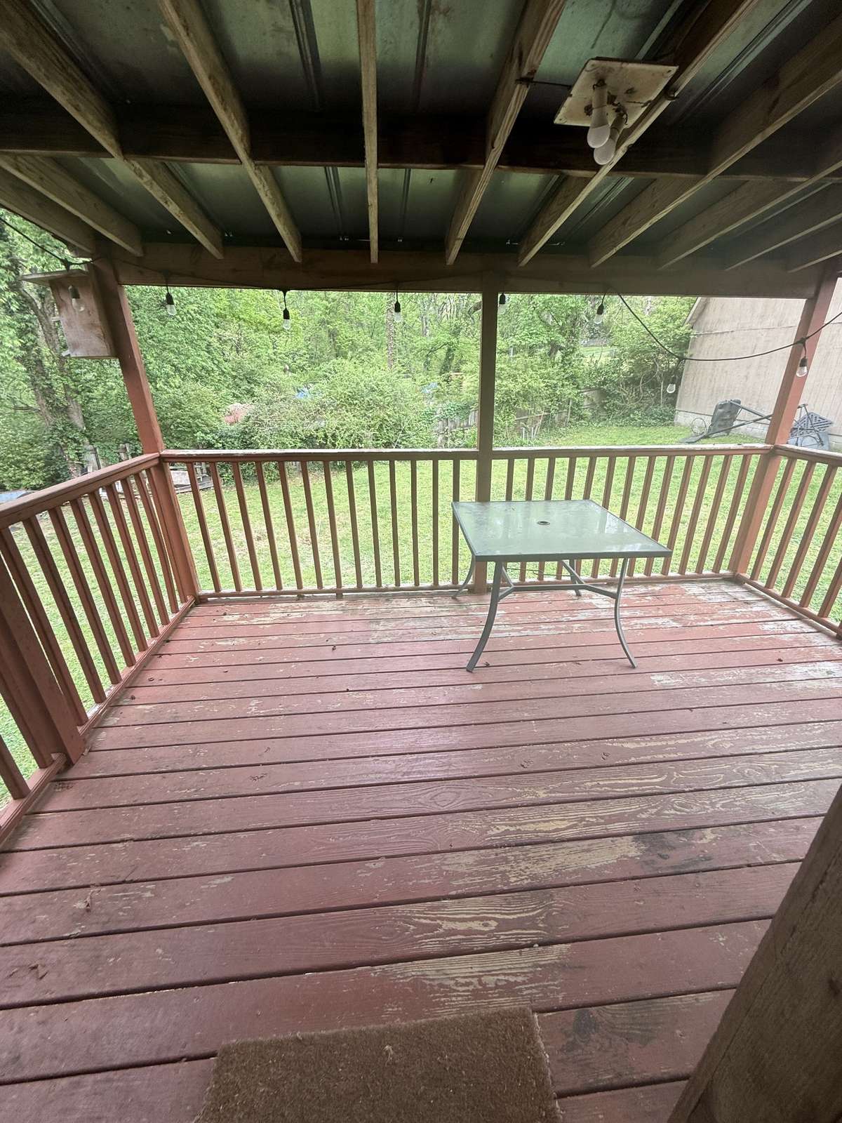 Fully covered back deck