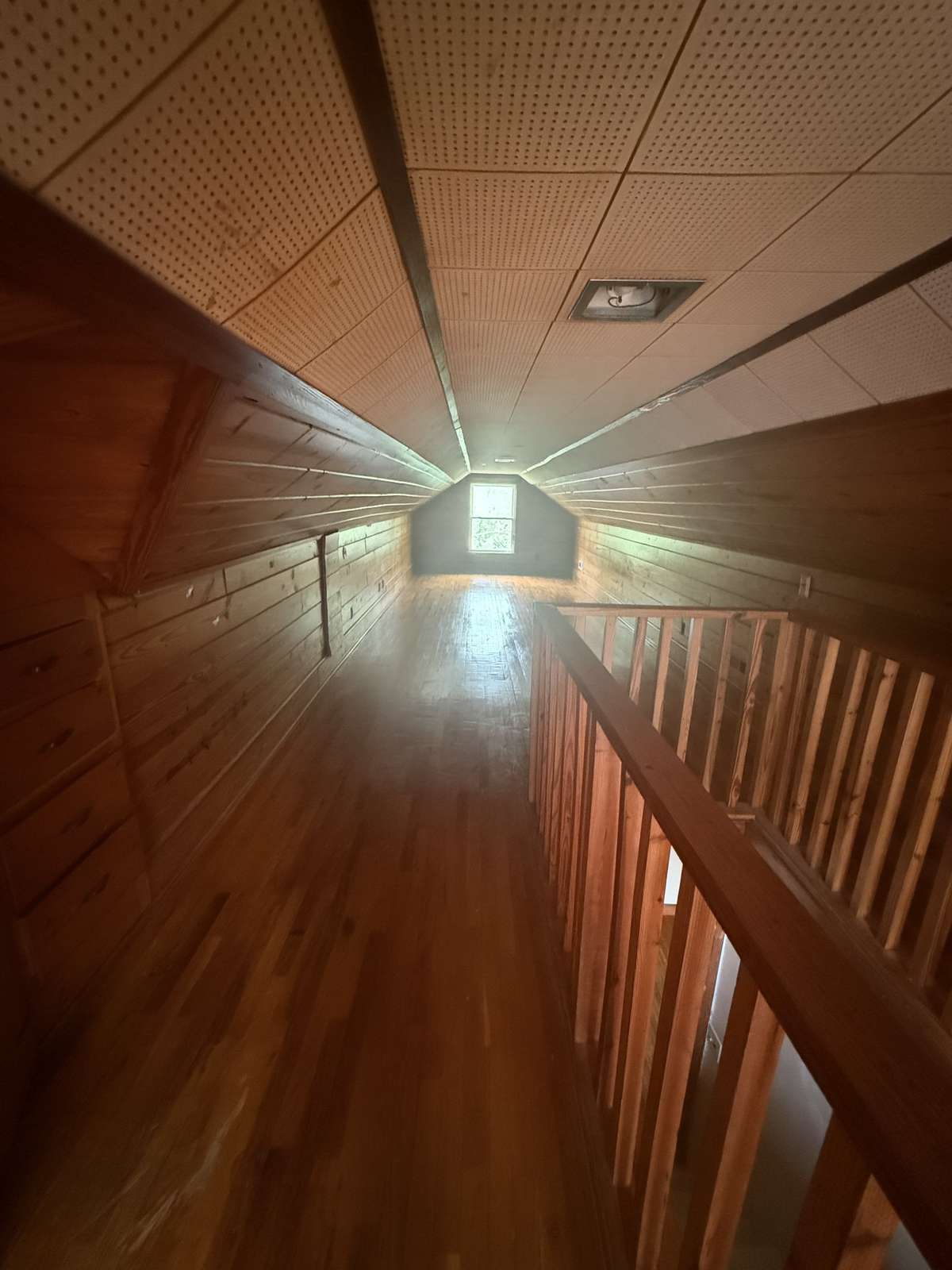 Extra large, finished attic space that extends the length of the house. Previous tenants used this space for a bedroom.