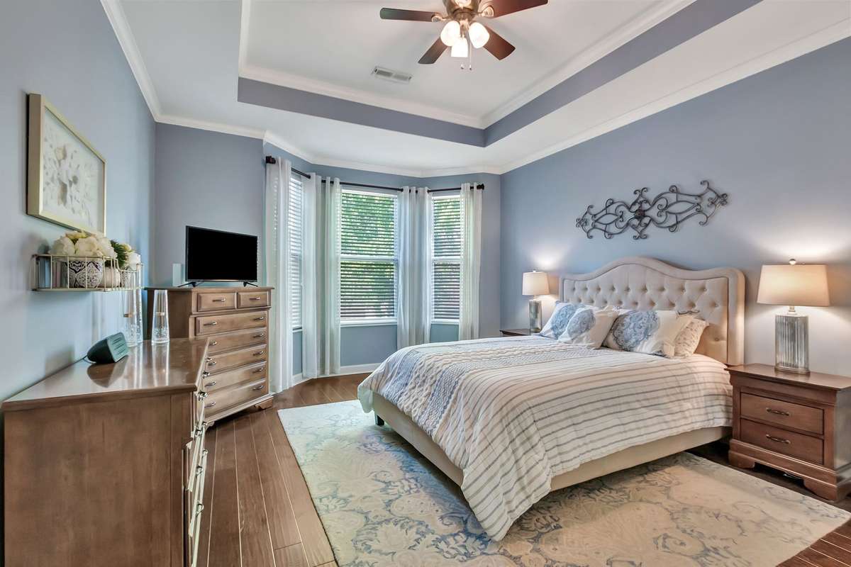 The owner's suite is downstairs.