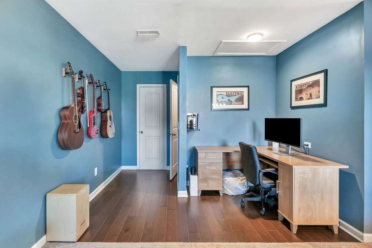 The upstairs has so much to offer. As you can see, it was used as a home office.