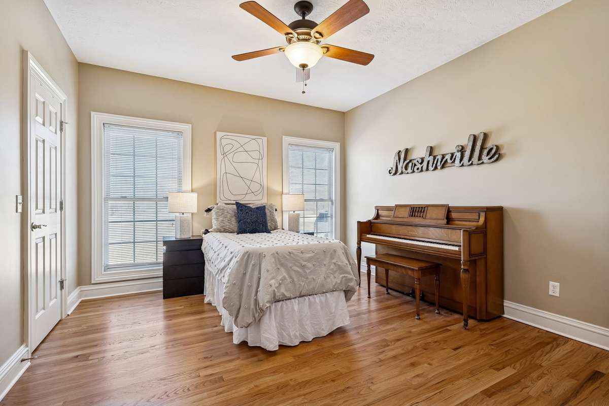 One of the secondary bedrooms has a unique kitchenette perfect for company, or separate living space. It also has a large walk-in closet