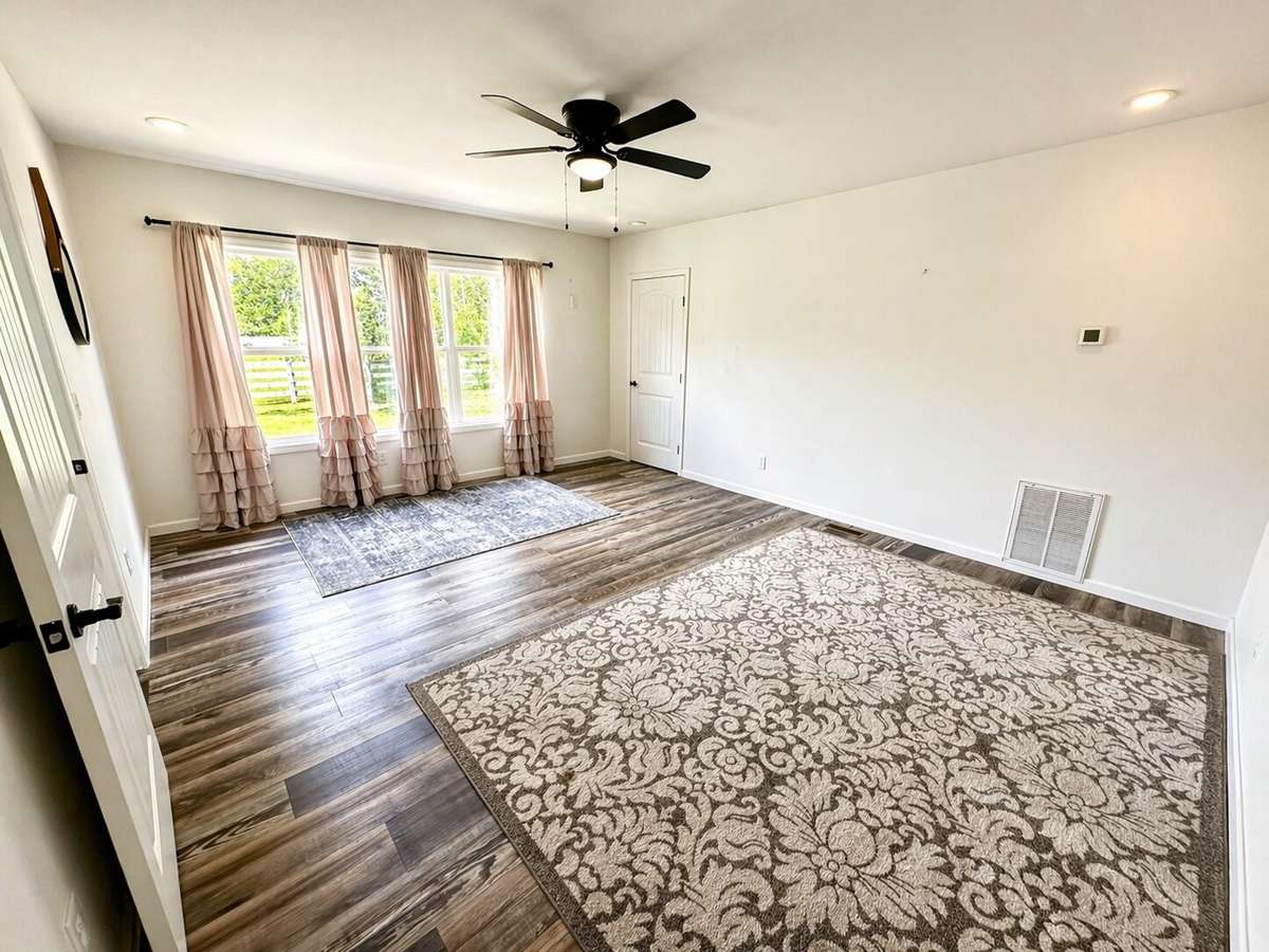 Primary bedroom with large walk-in closet