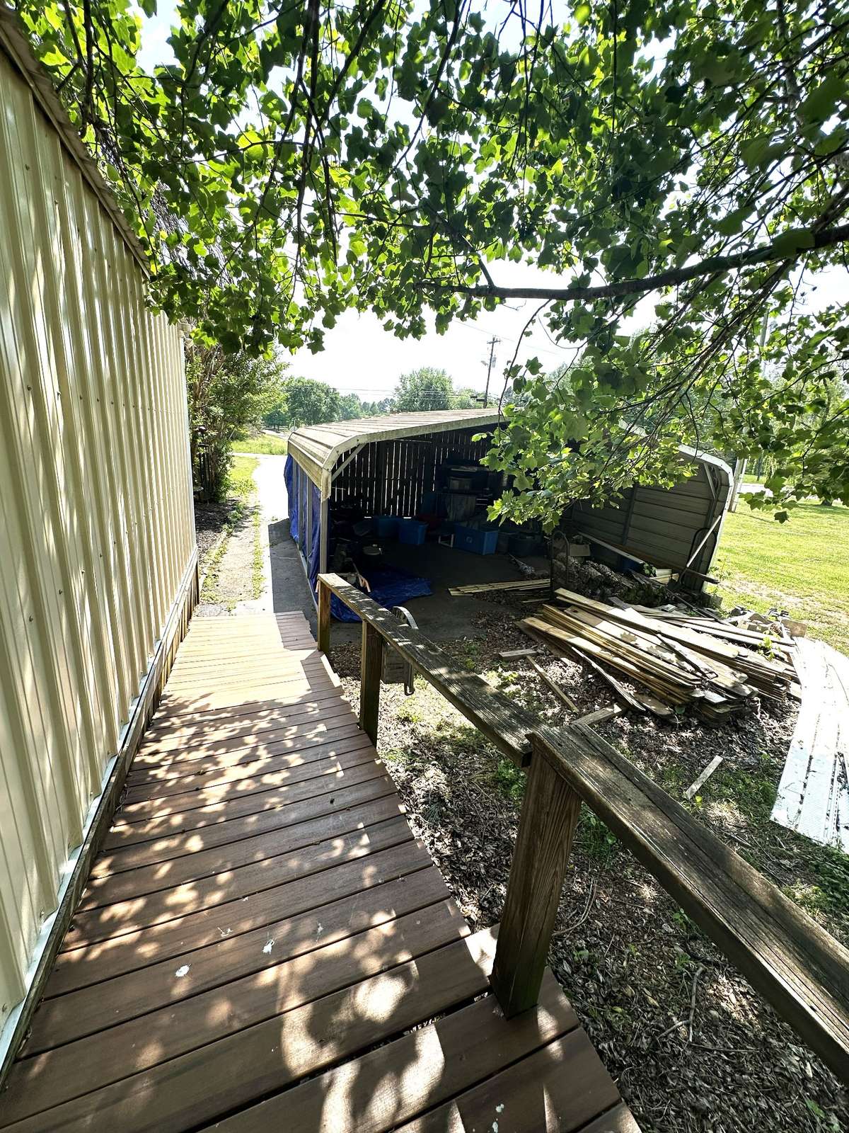 A view looking into the garage area
