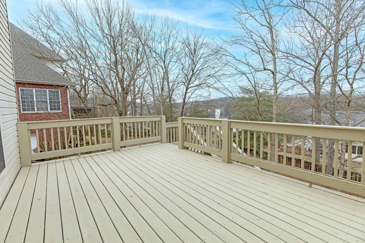 Newly finished deck offers breath taking views of tree tops