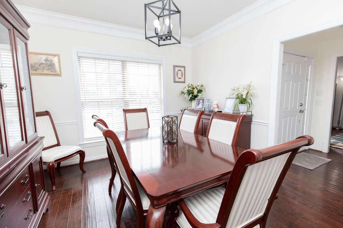 Formal dining room off kitchen. Perfect for formal dinners and holidays!