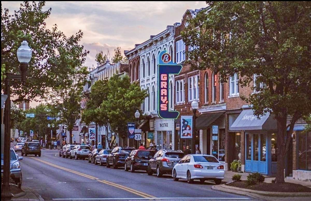 Downtown Franklin: Historic 16-block Main Street just minutes away — boutique shopping, dining, culture & charm.”