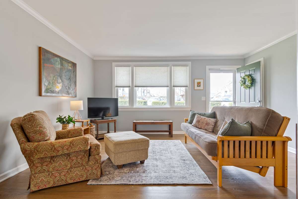 The main living space offers room for relaxing and entertaining.