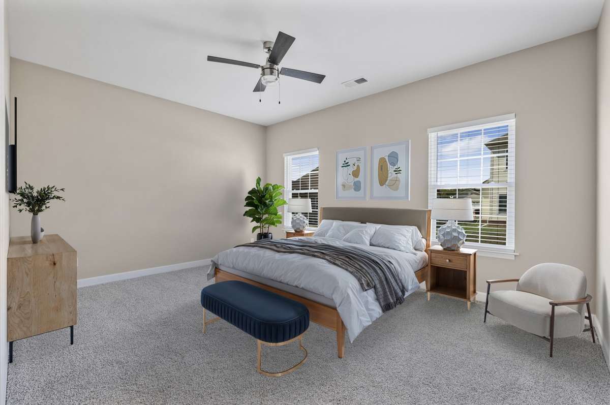 virtually staged owner suite