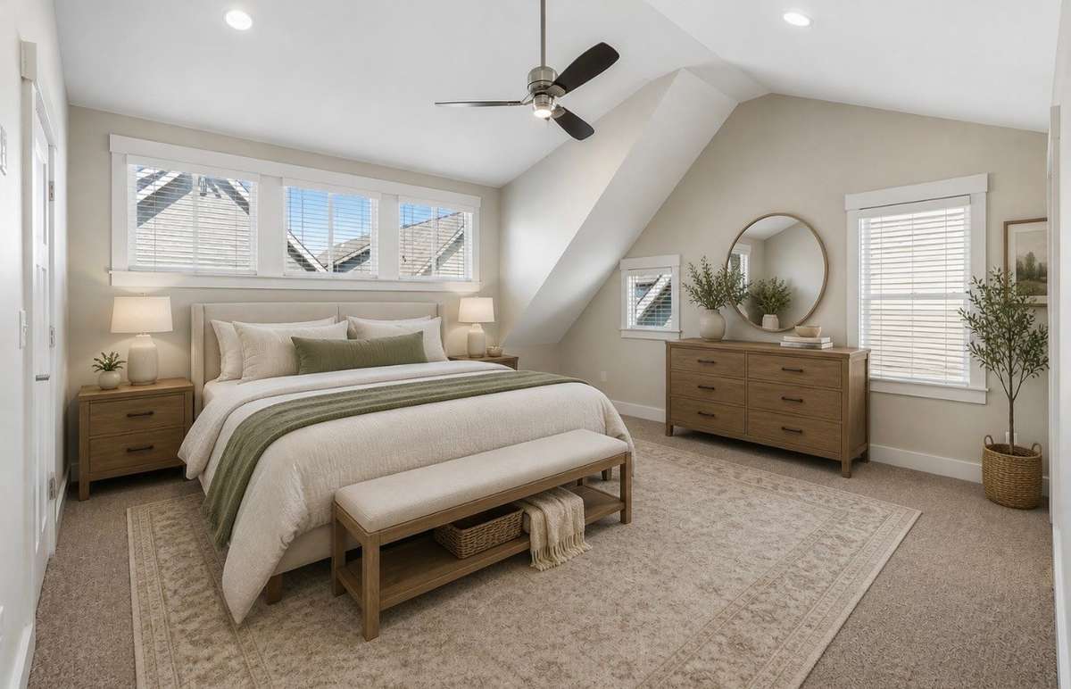 Primary Bedroom Virtually staged