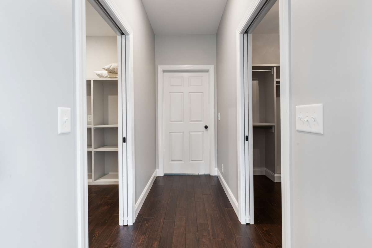 Separate walk in closets