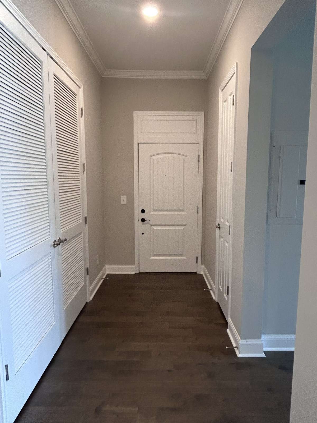 View of front door and foyer from inside