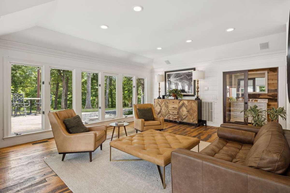 Sitting area in family gathering space.