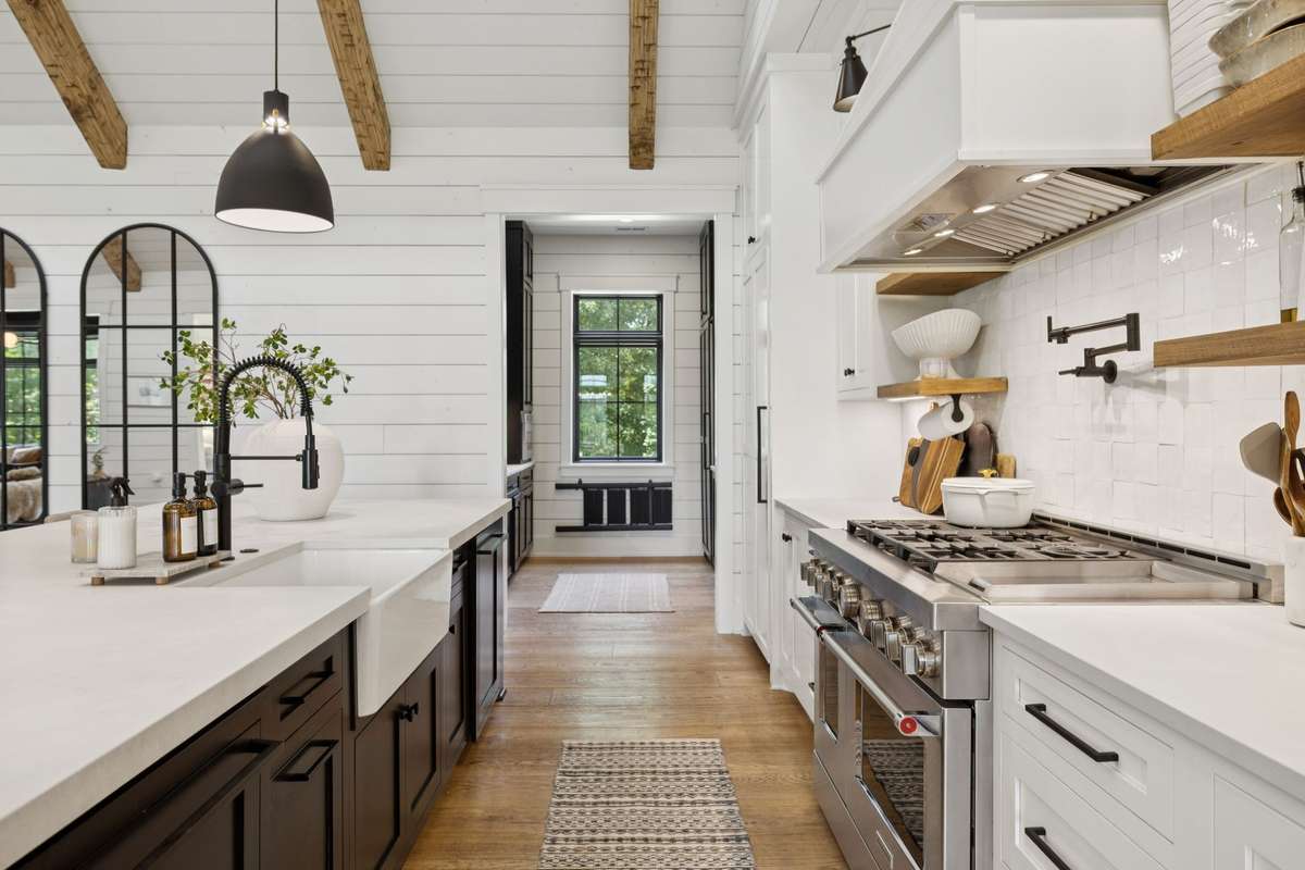 Another view of the open kitchen.