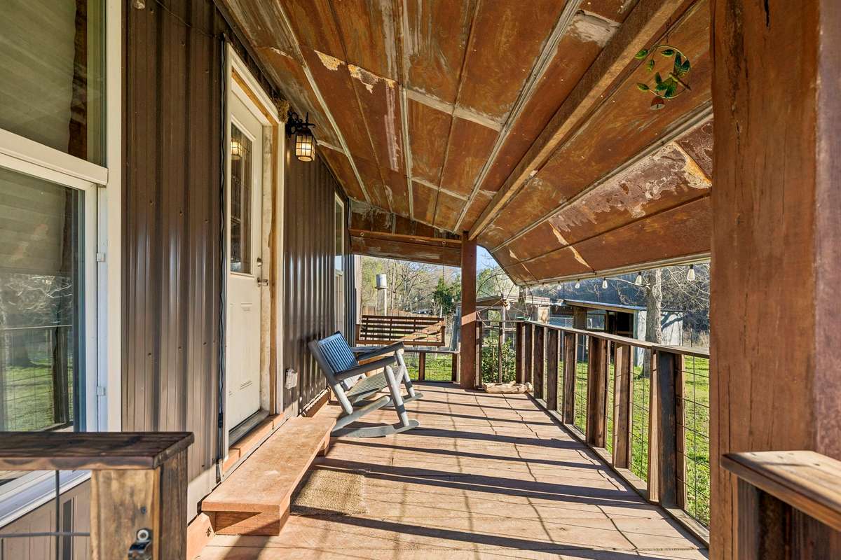 Covered front porch.