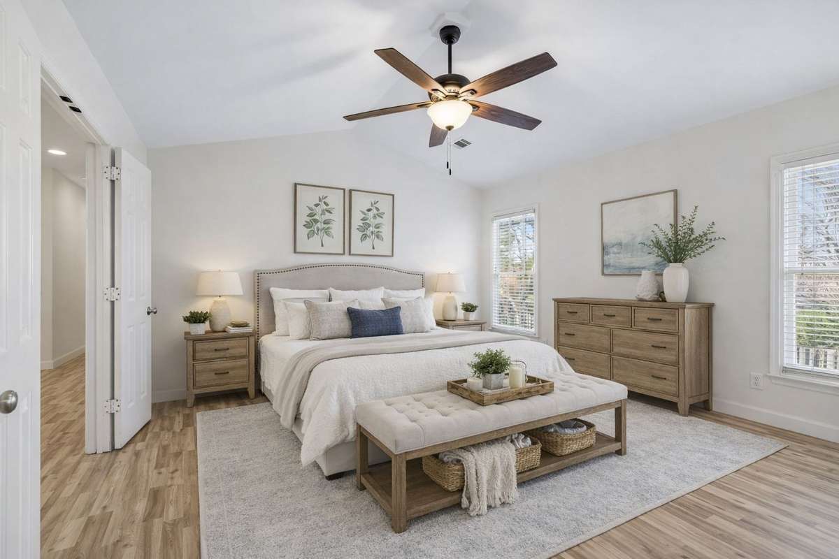 Staged Primary Bedroom.